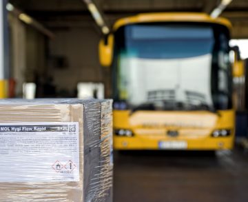 Koronavírus: MOL fertőtlenítőszer is segíti a járvány elleni védekezést a Volánbusznál