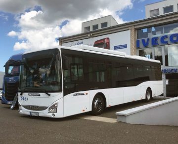 Gázüzemű Iveco Crossway LE-t tesztel a Volánbusz