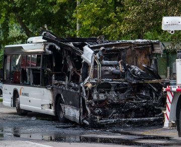 Kiégett egy Scania Citywide Szegeden