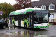 Megérkezett Paksra a teljes Solaris villanybusz-flotta