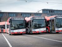 Megérkeztek Bonn csuklós Solaris villanybuszai
