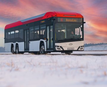 Norvégiában tesztelik a Solaris háromtengelyes helyközi villanybuszát
