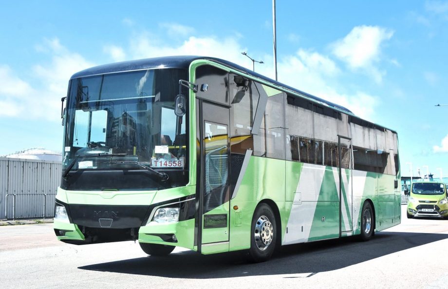 Vadonatúj MAN alvázas Gemilang helyközi busz tűnt fel Hongkongban