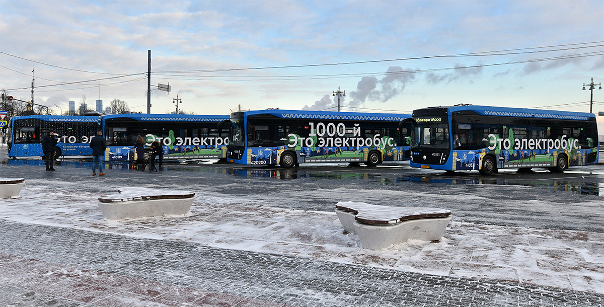 Megérkezett az ezredik elektromos autóbusz Moszkvába