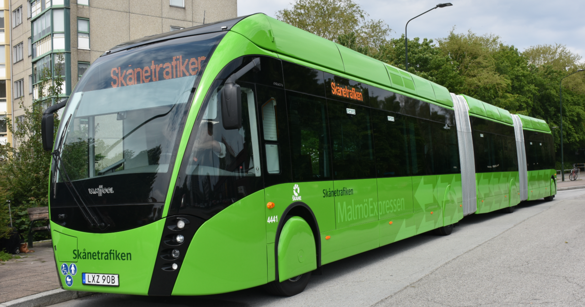 Duplacsuklós Van Hool villanybuszokkal indul Malmö első villamosított BRT-vonala