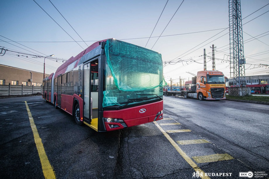 Újabb tíz Solaris-Škoda trolibusz érkezik Budapestre januárban