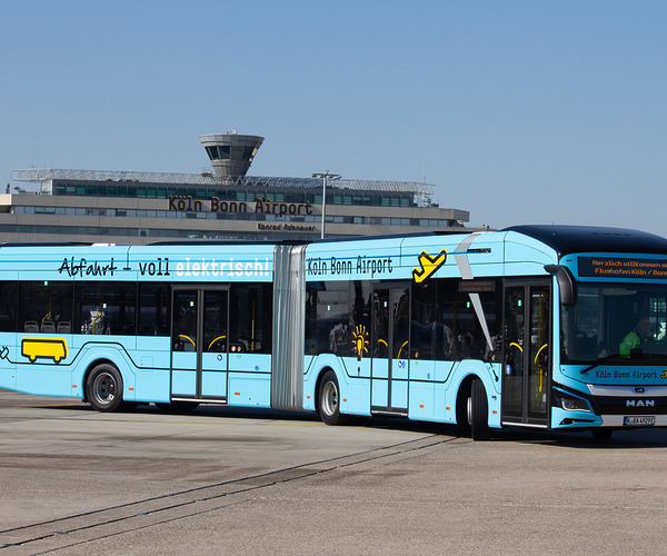 MAN Lion’s City 18 E villanybuszok érkeztek a Köln-Bonn repülőtérre
