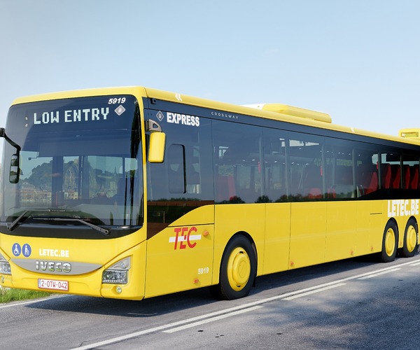 Lágyhibrid hajtásrendszerrel szerelt Iveco Crosswayeket vásárol a vallon TEC társaság