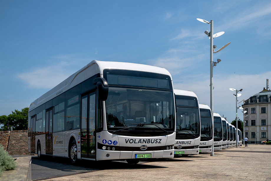 Uj BYD buszok Volanbusz Gyor
