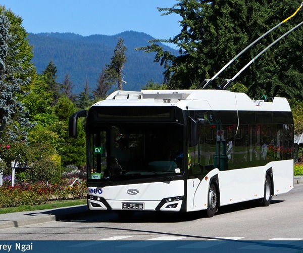 Önjáró Solaris Trollinót tesztel a kanadai TransLink