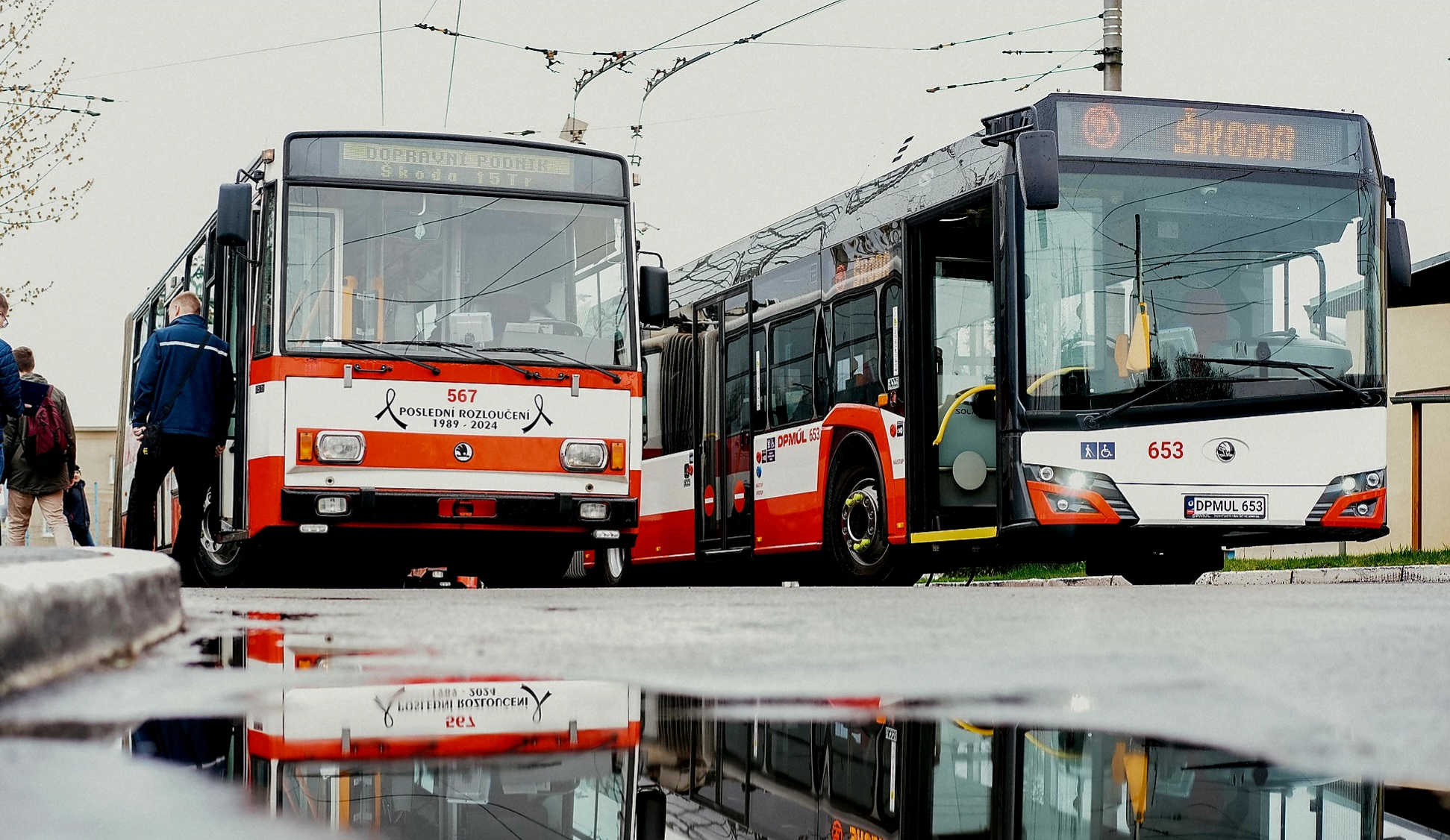 Elbúcsúztak az utolsó Škoda 15 Tr trolik Ústí nad Labemtől