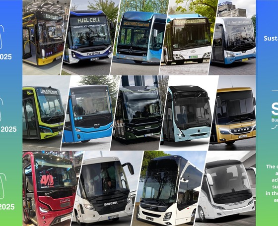 Bejelentették a Sustainable Bus Awards 2025 díjra jelölt busztípusokat
