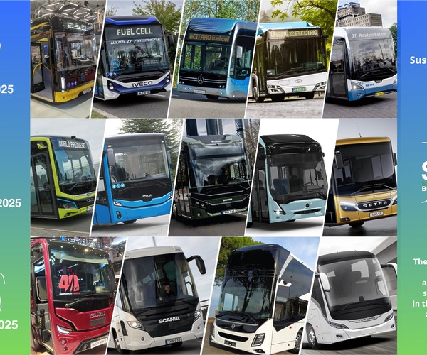 Bejelentették a Sustainable Bus Awards 2025 díjra jelölt busztípusokat