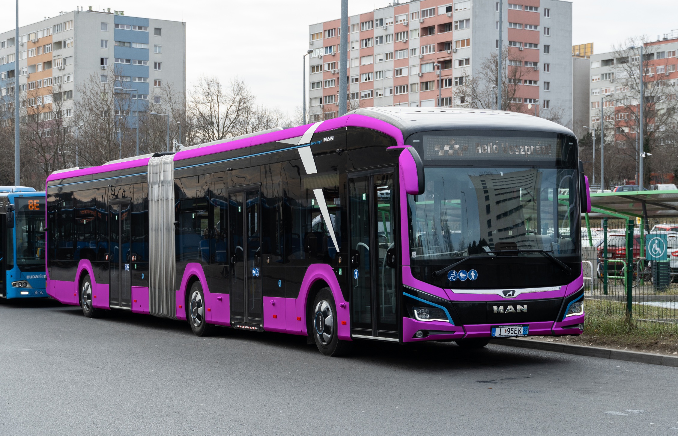 Újabb két villanybusz, 1 szóló és 1 csuklós MAN Lion's City E áll forgalomba Veszprémben