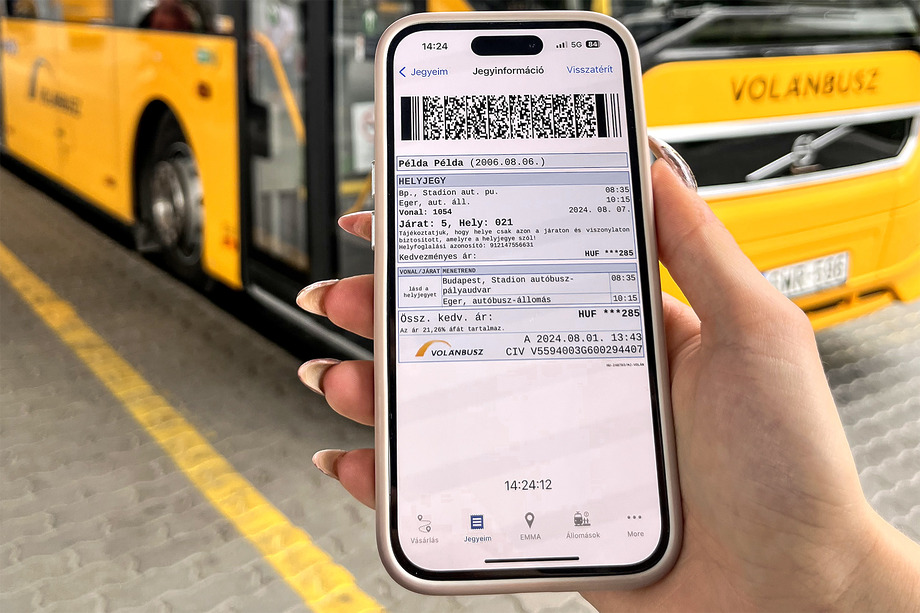 Volanbusz helyjegy MAV app 20240814 02
