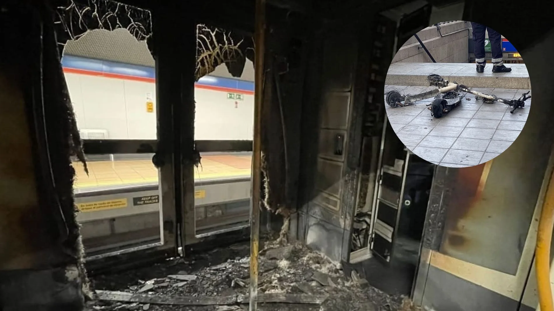 asi quedo vagon metro despues explosion patinete electrico 98