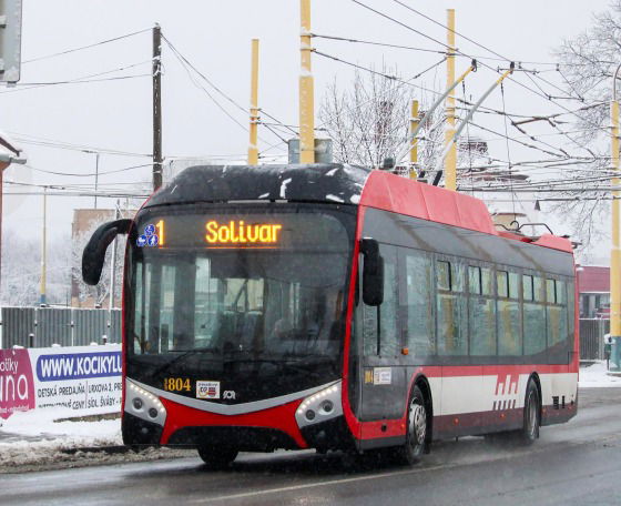 Megkezdte szolgálatát Eperjes mind a négy új SOR TNS 12 trolibusza