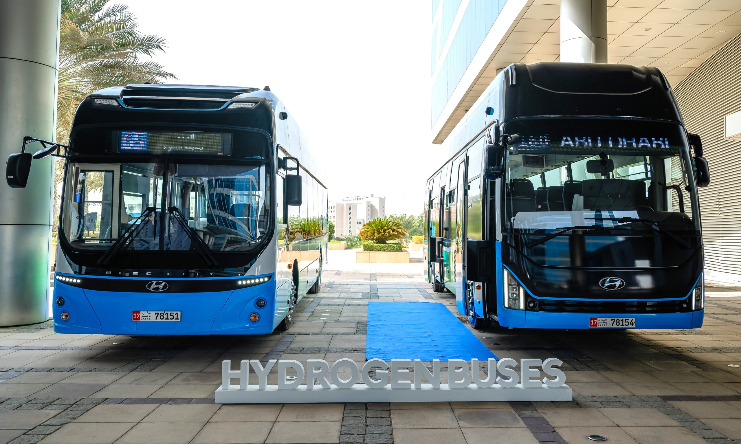 Egyszerre két hidrogénhajtású Hyundai busztípust is tesztel Abu-Dzabi