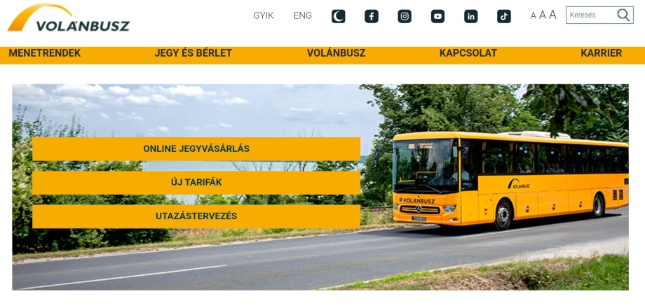 Január 1-je után már csak korlátozott ideig frissül a volanbusz.hu