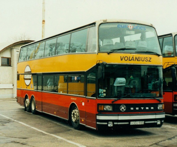 Nyugati kilátás – Setra S 228 DT emeletesek a Volánbusz nemzetközi járatain