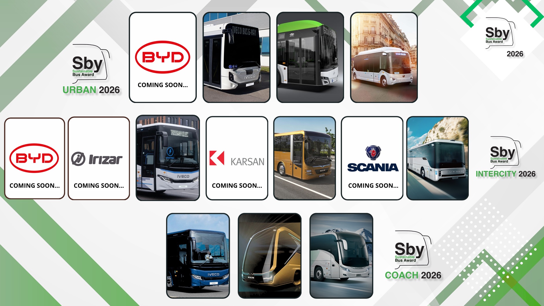 Az európai buszpiac legújabb fejlesztései a Sustainable Bus Awards 2026 jelöltjei között
