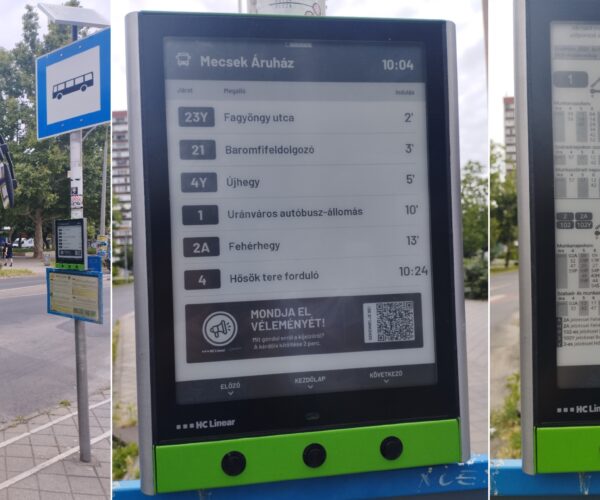 Újabb pécsi buszmegállókba helyez ki digitális utastájékoztatókat a Tüke Busz