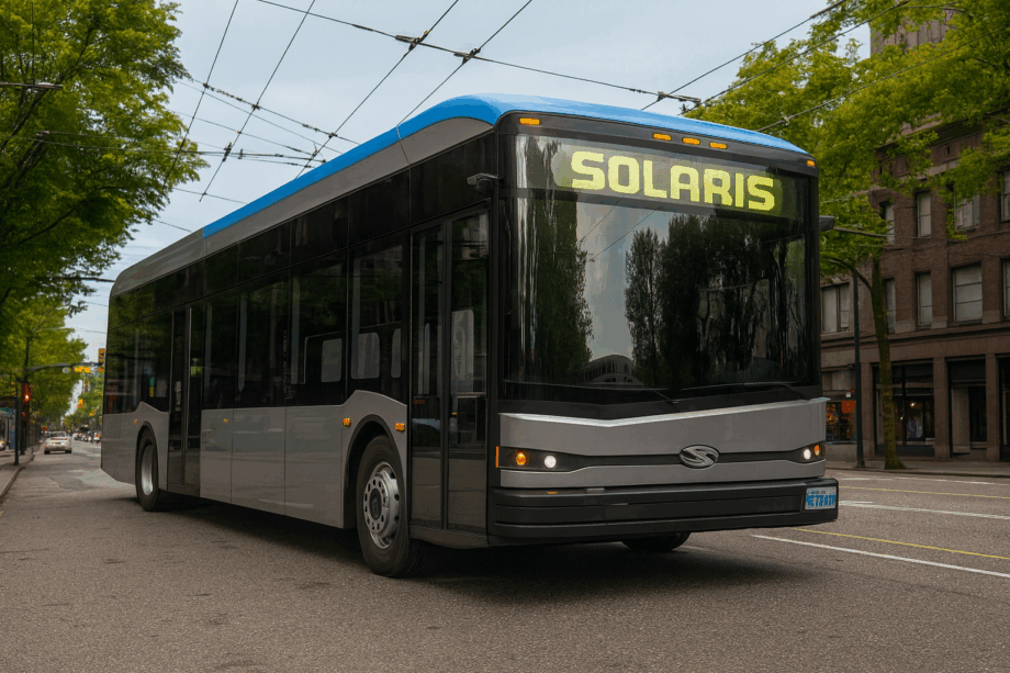 2026-ban érkezik meg a vancouveri TransLink első Solaris Trollinója