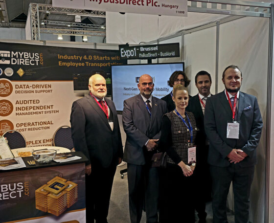 Magyar siker Brüsszelben: innovációs díjat nyert a Busworld Europe 2025 kiállításon a MyBusDirect Zrt.