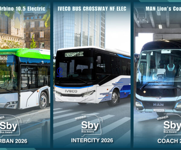 A Solaris, az Iveco Bus és az MAN típusai nyerték a Sustainable Bus Awards 2026 díjakat
