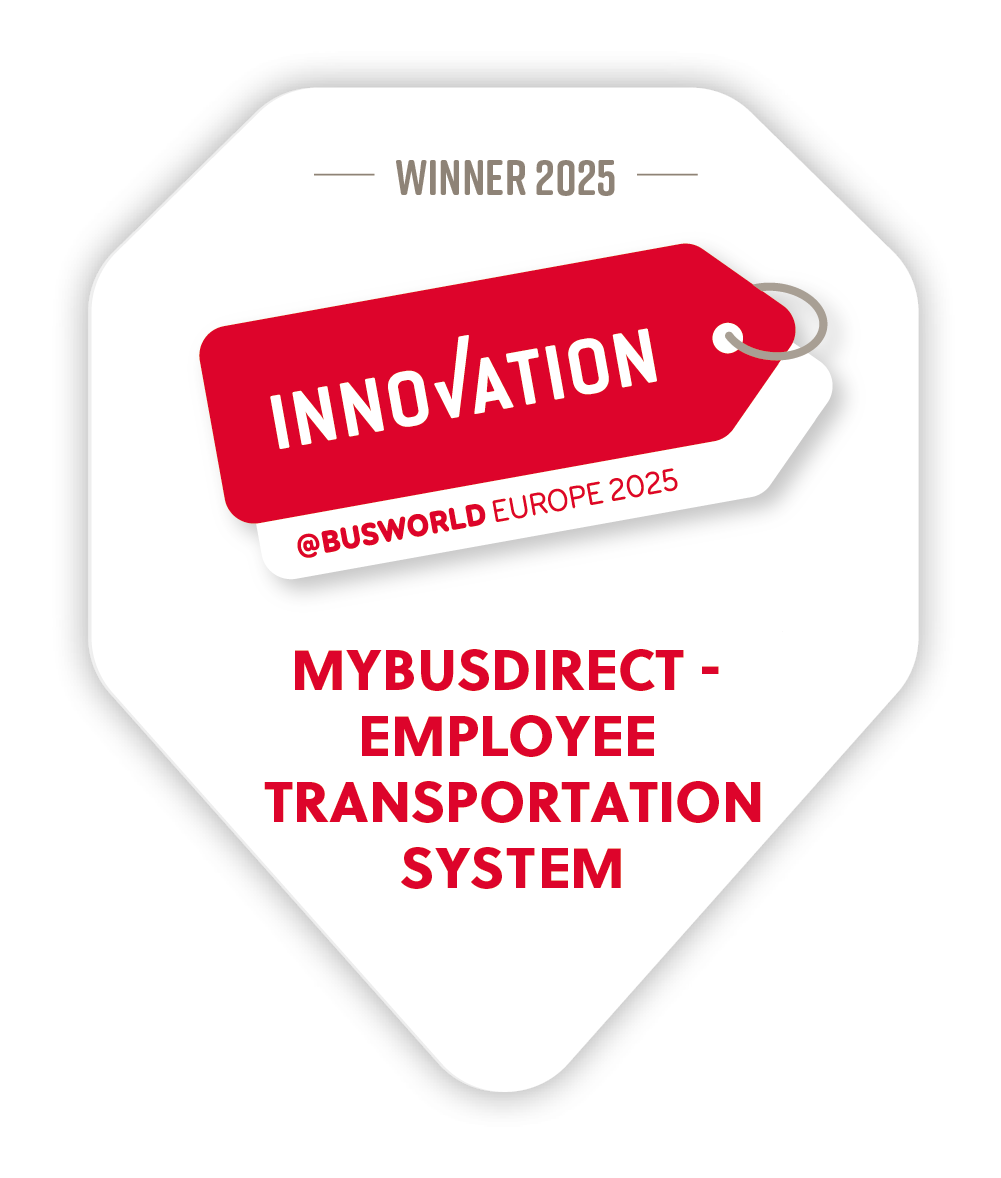 Magyar siker Brüsszelben: innovációs díjat nyert a Busworld Europe 2025 kiállításon a MyBusDirect Zrt. 3 BWEU Innovation labels winners 2025 MyBusDirect Employee Transportation