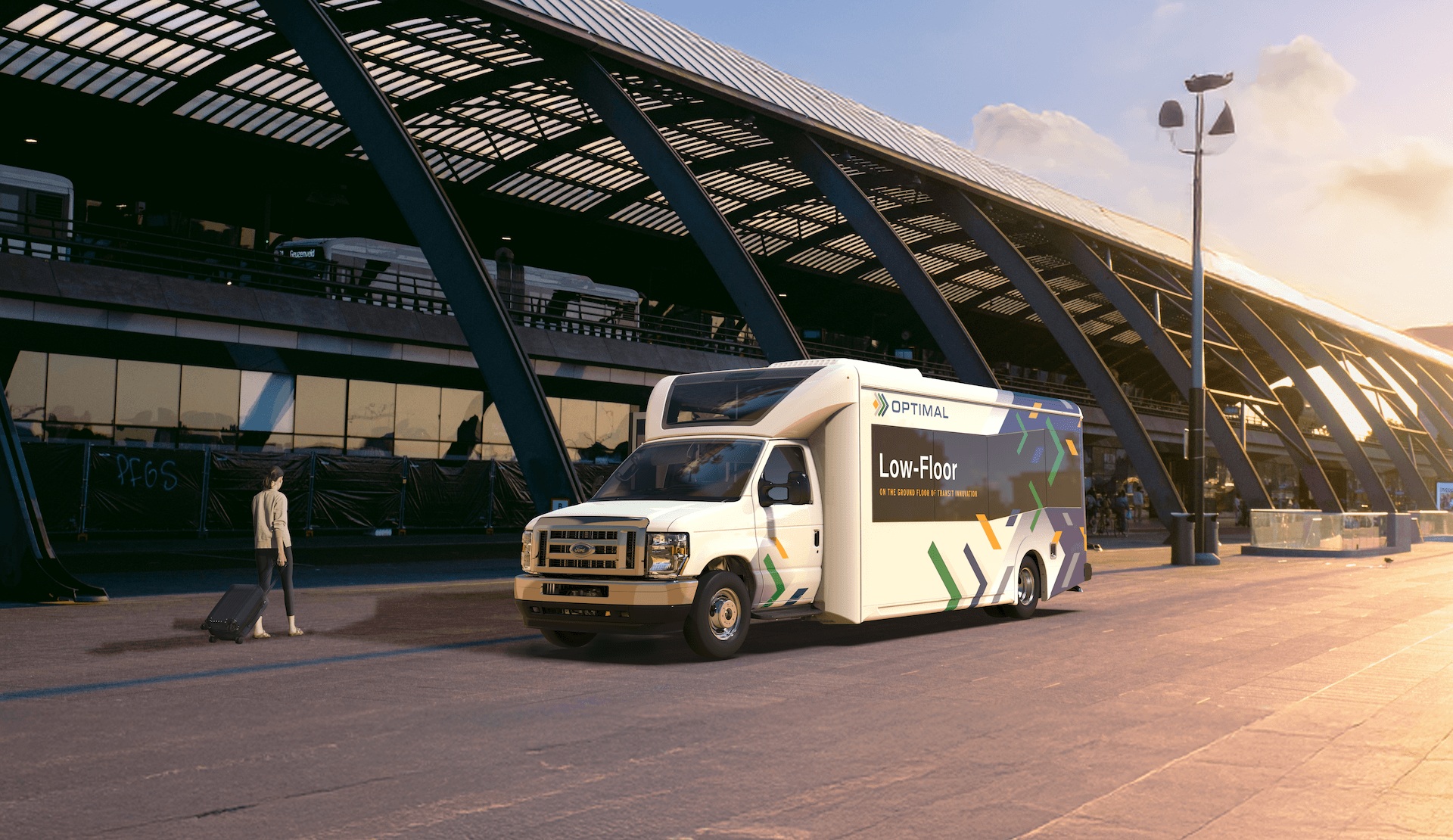 Benzinüzemű shuttle-busszal bővíti kínálatát az Optimal EV 2 694951e0f68c3f4d526b438d L1 vehicle at transfer point CherryChang 20251205 cikkbe