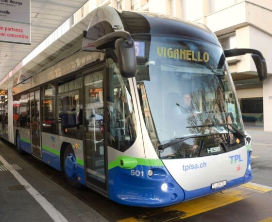 Csuklós Hess lighTram villanybuszokkal indult el a svájci Lugano első tisztán elektromos viszonylata