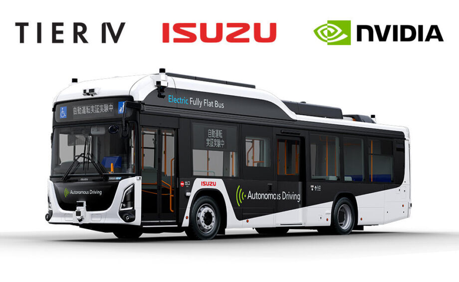 Level 4-es szintű önvezető városi autóbuszt fejleszt az Isuzu, a Tier IV és az NVIDIA