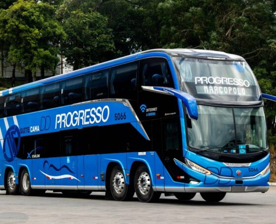 Luxuskivitelű VIP-kabinokkal szerelt Marcopolo emeletes buszokat állít szolgálatba a brazil Auto Viação Progresso