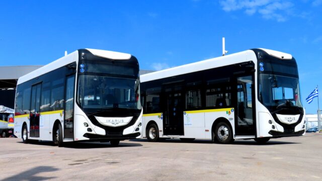Megérkeztek Görögországba a tavaly megrendelt Ikarus 80e elektromos midibuszok