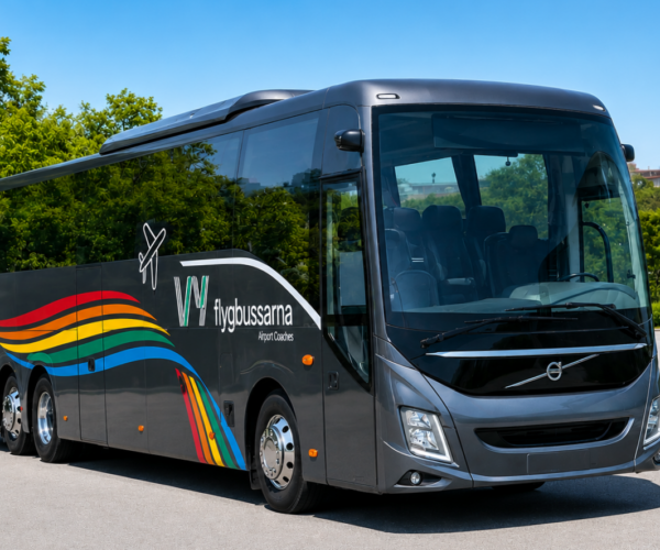 Huszonöt frissített formavilágú, második generációs Volvo 9700-as érkezik a Vy reptéri flottájába