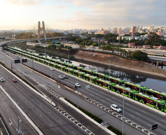 São Paulo egyszerre félezer elektromos buszt állított forgalomba