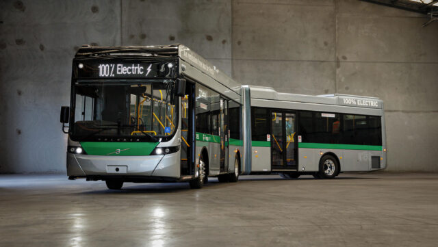 A Volvo vadonatúj BZL EA alvázán debütált Ausztrália első helyben gyártott csuklós villanybusza